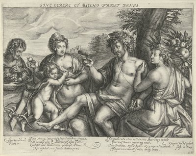 Bacchus, Vénus et Cérès dans un paysage - Crispijn van den Queborn