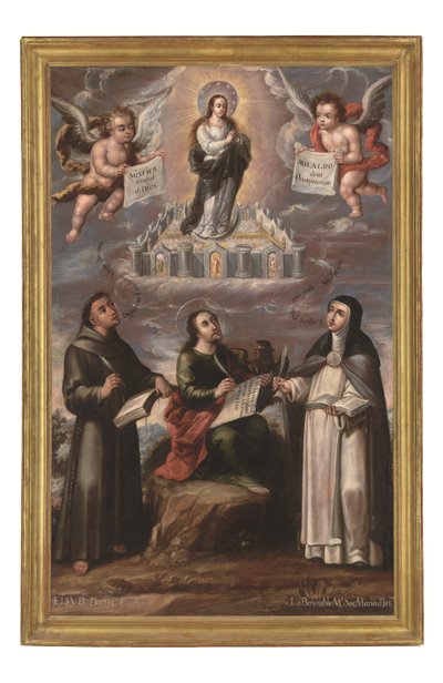 La Cité mystique de Dieu, vers 1700 (huile sur toile) - Cristobal de (workshop of) Villalpando