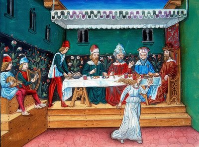 Pendant le banquet d