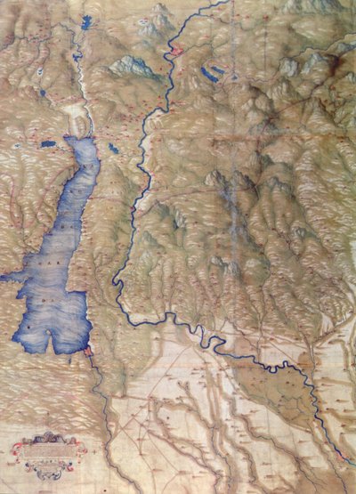 Carte du lac de Garde et des environs - Cristoforo Sorte