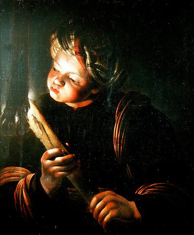 Jeune garçon soufflant sur une braise - Cryn Hendricksz Volmaryn