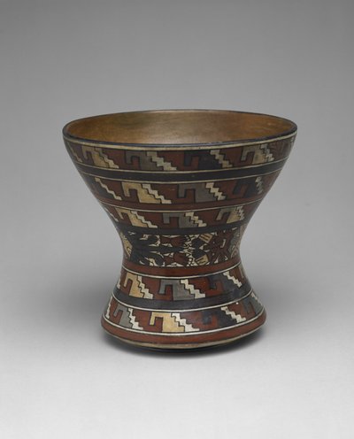 Gobelet avec motifs en escalier - Culture Nazca