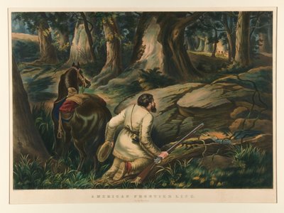 Vie à la frontière américaine / Sur le sentier de la guerre - Currier and Ives
