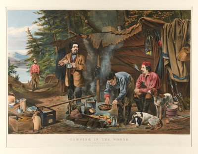 Camping dans les bois - Currier and Ives