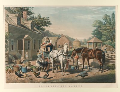 Préparation pour le marché - Currier and Ives