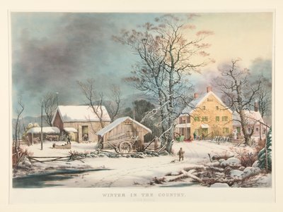 Hiver à la campagne. Un matin froid - Currier and Ives