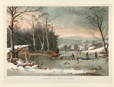 Hiver à la Campagne. /Récupération de Glace - Currier and Ives