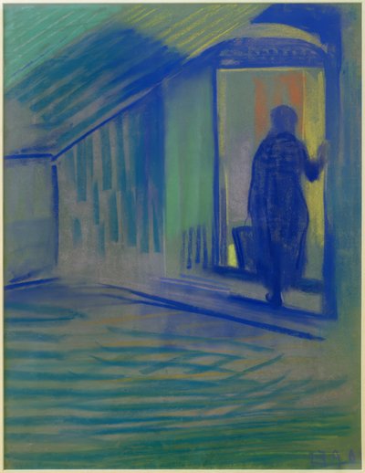 Vieille femme entrant dans le château de Pretzfeld - Curt Herrmann