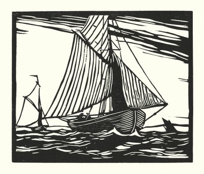 Bateaux de pêche et barges : Smack de pêche, début du XIXe siècle - Cyril A. Wilkinson