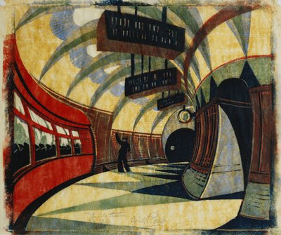 La station de métro, c.1932 - Cyril Edward Power