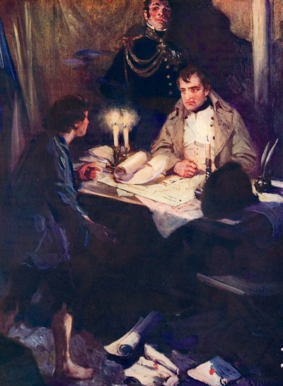 Jeune garçon approchant Napoléon avec des renseignements militaires critiques - Cyrus Cuneo