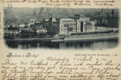 Carte postale représentant une vue générale de Prague - Czech Photographer
