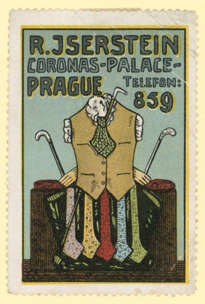 R Jserstein, magasin de vêtements pour hommes, Prague - Czech School