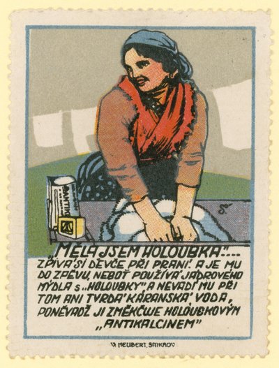 Femme faisant la lessive - Czech School