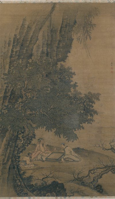 Paysage avec des immortels taoïstes jouant au Weiqi - Dai Jin