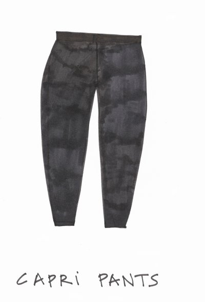 Pantalon Capri (feutre sur papier) - Daisy de Villeneuve