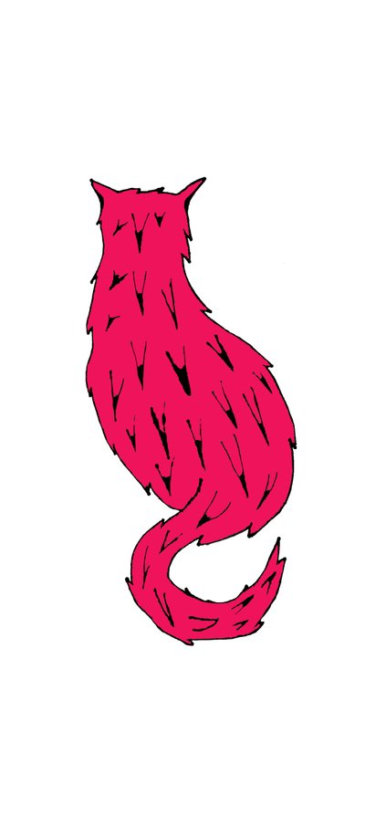 Chat rouge (feutre sur papier) - Daisy de Villeneuve