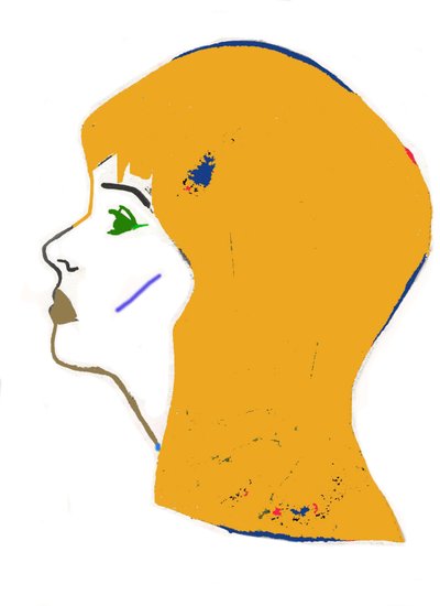Yellow Head,2017 (feutre sur papier) - Daisy de Villeneuve