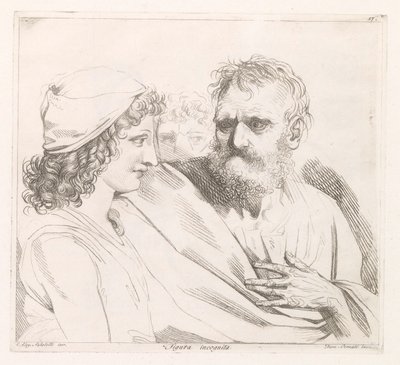 Jeune homme et vieil homme avec des yeux perçants - Damiano Pernati