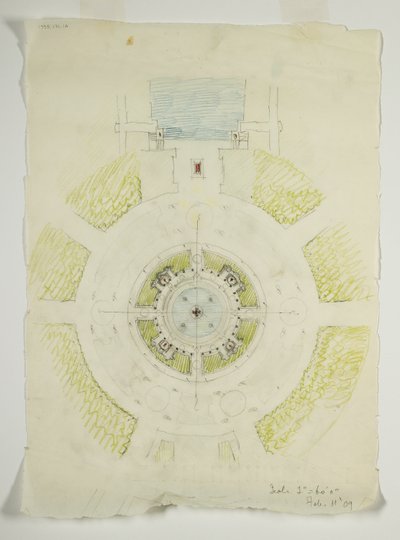 Potomac Round Point, Washington D.C., plan de la piscine circulaire, 1909 - Daniel Burnham