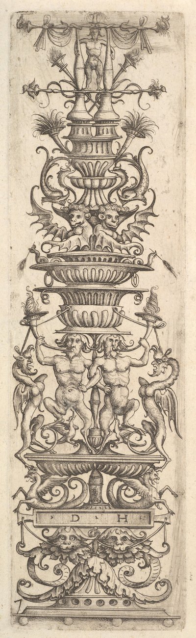 Candélabre grotesque, vers 1485-1536 - Daniel Hopfer