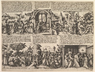 Différentes scènes, des Évangiles et des Acta Apostolorum, vers 1530 - Daniel Hopfer