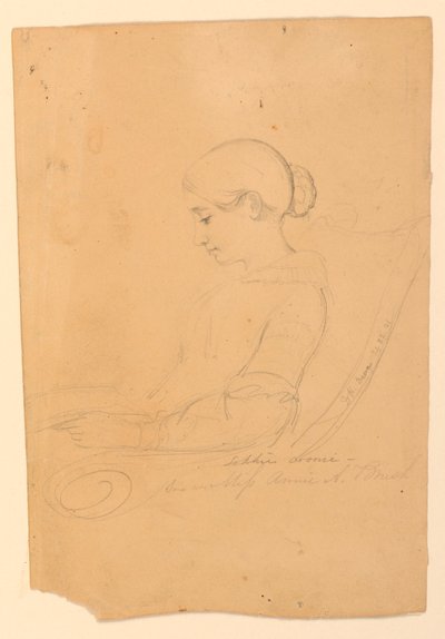 Dessin, Annie A. Brush, assise, 22 septembre 1841 - Daniel Huntington