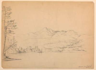 Dessin, montagne Chocorua depuis Cara