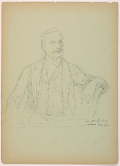 Dessin, M. Sheldon assis - Daniel Huntington