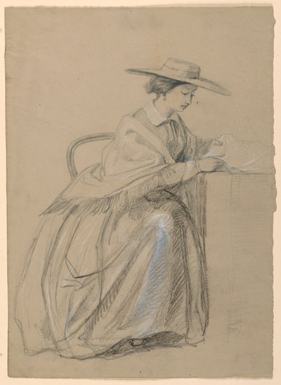Dessin, Mme Sheppard Gandy assise, 1859 - Daniel Huntington