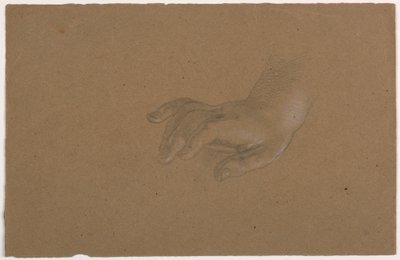 Dessin, étude de la main droite, 1850-60 - Daniel Huntington