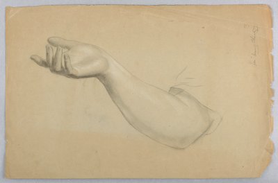Dessin, étude pour "Une leçon de charité", 1850 - Daniel Huntington