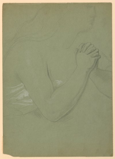 Dessin, étude pour "Une Madeleine", F, 1852 - Daniel Huntington