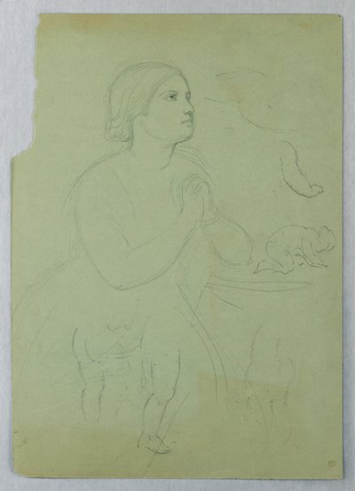Dessin, étude pour "Communion of t", 1845 - Daniel Huntington