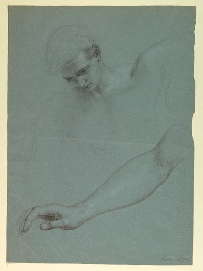 Dessin, étude pour "Le rêve de Mercy", 1857-58 - Daniel Huntington
