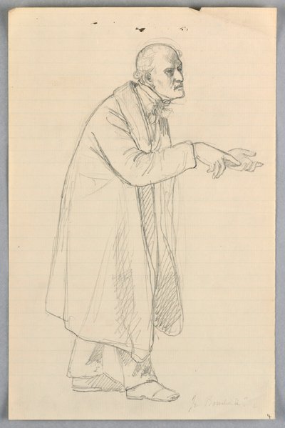 Dessin, étude pour le "Groupe scientifique", 1858 - Daniel Huntington