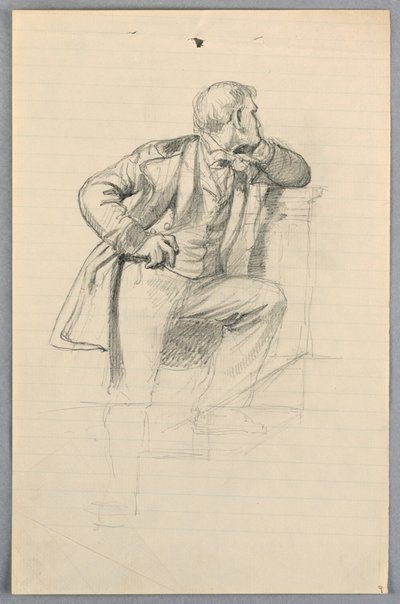 Dessin, étude pour le "Groupe scientifique", 1858 - Daniel Huntington