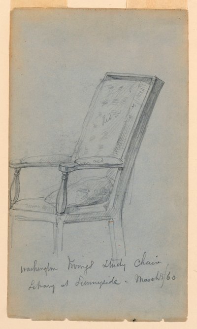 Dessin, étude de Washington Irving, 15 mars 1860 - Daniel Huntington