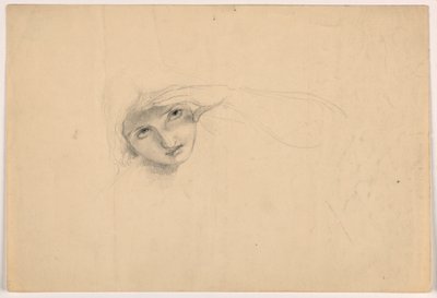 Dessin, femme se protégeant les yeux, vers 1844 - Daniel Huntington