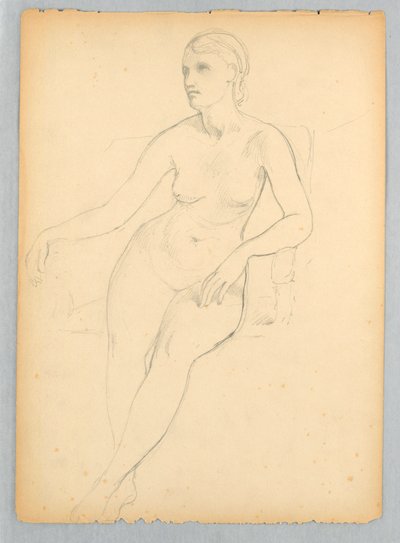 Étude de nu assis pour le portrait de Helen Hamersley - Daniel Huntington