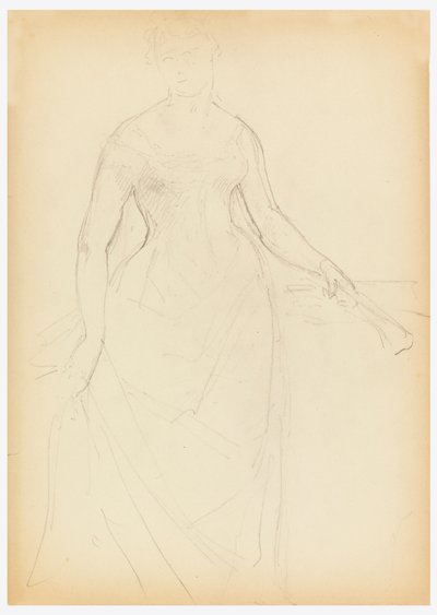 Esquisse pour un portrait de Bella Worsham - Daniel Huntington