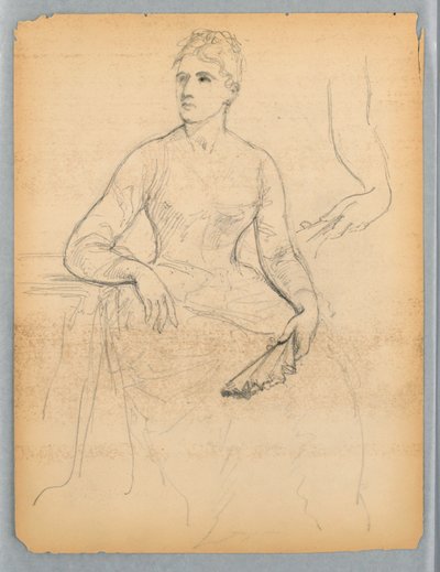 Esquisse pour un portrait de femme assise - Daniel Huntington