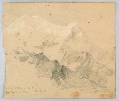 Croquis du Mont Blanc au lever du soleil - Daniel Huntington
