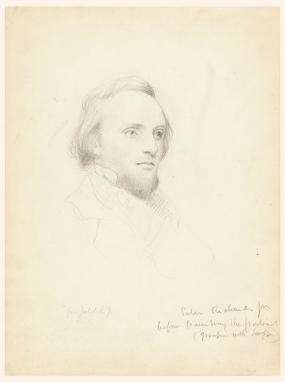 Esquisse de la tête de Peter Richards pour son portrait - Daniel Huntington