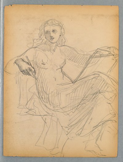 Esquisse de femme assise pour le tympan de la National Academy of Design - Daniel Huntington