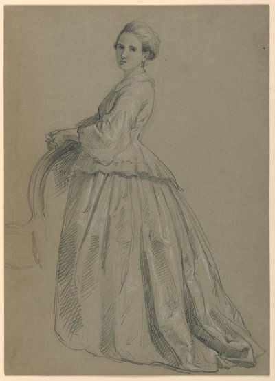 Étude de Sophia Chew pour "La Cour Républicaine" (Jour de réception de Lady Washington) - Daniel Huntington