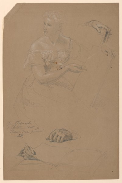 Étude de femme pour "Philosophie et Art chrétien" - Daniel Huntington