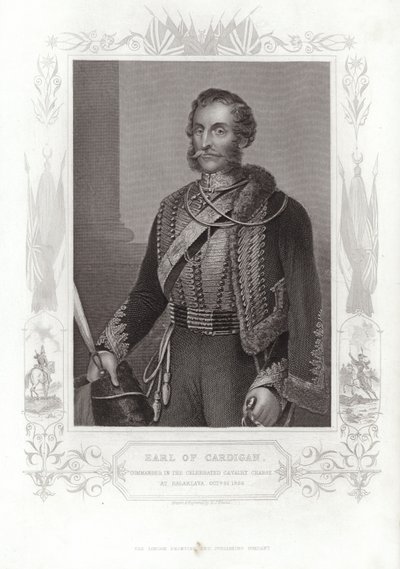 Portrait de James Brudenell, comte de Cardigan (gravure) - Daniel John. Pound