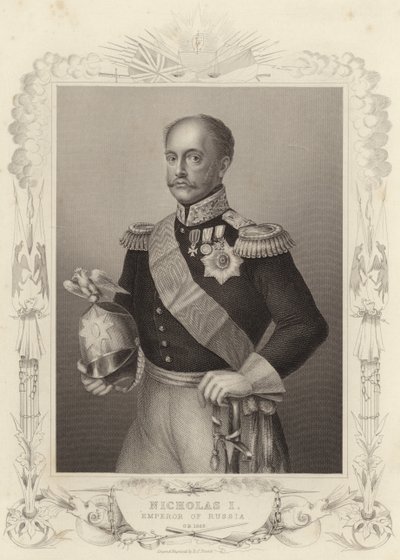Tsar Nicolas Ier, empereur de Russie (gravure) - Daniel John. Pound