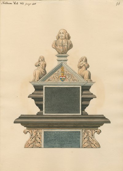 Mémorial à James Smith et Sarah Smith, son épouse - Daniel Lysons